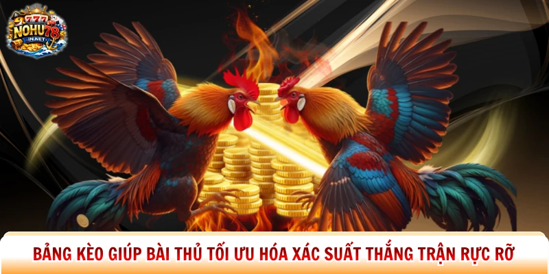 Bảng kèo giúp bài thủ tối ưu hóa xác suất thắng trận rực rỡ